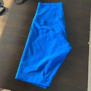 Lululemon align 8” like new biker shorts. Size 8 royal blue.